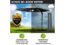 BRAST Alu Ampelschirm Ø300cm Grau mit LED & Solar Bild 4