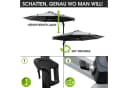 BRAST Alu Ampelschirm Ø300cm Grau mit LED & Solar Bild 5