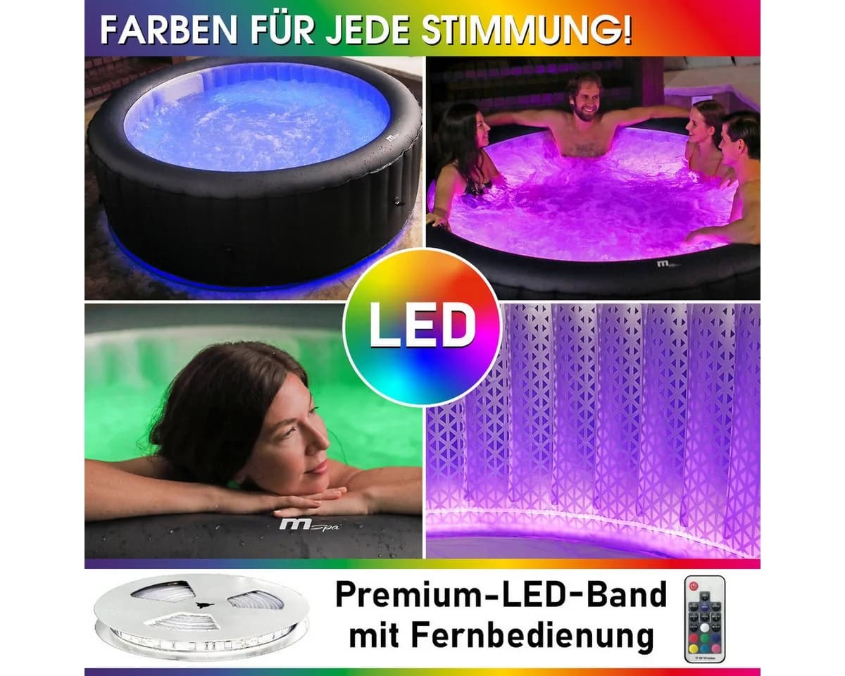 BRAST MSpa Aurora Aufblasbarer Whirlpool LED 6 Personen - Bild 5