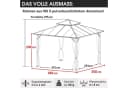 BRAST Aluminium Pavillon Pagode 3,5x3,5m mit LED und Moskitonetz Bild 1