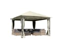 BRAST Pavillon Infinity 4x4m Aluminium Beige mit Moskitonetz und LED Bild 2