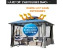 BRAST Pavillon Pagode 4x4m Aluminium mit LED & Moskitonetz Bild 4