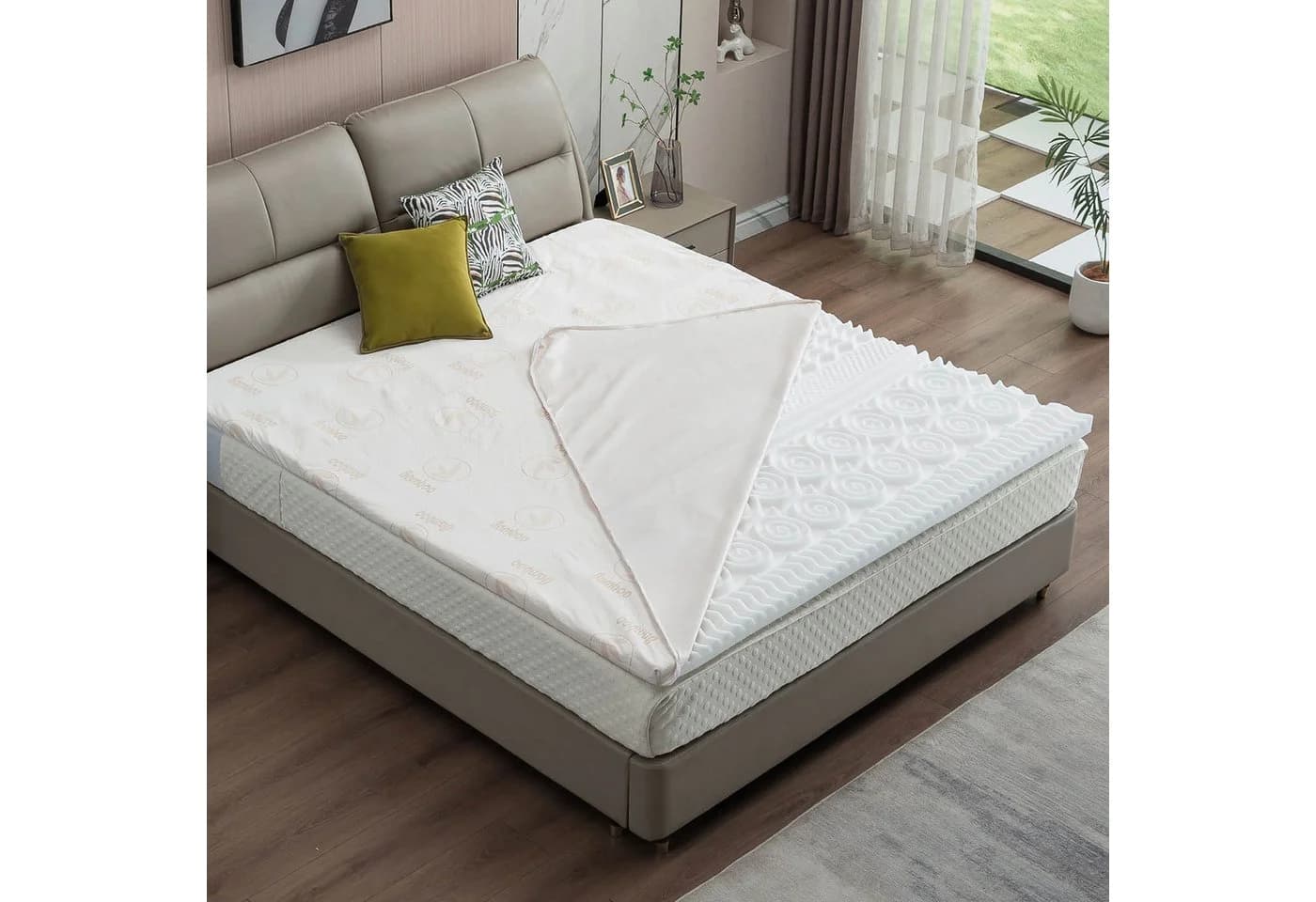 AMBINESS Matratzentopper Memory Foam 13 Zonen wasserdicht - Bild 2