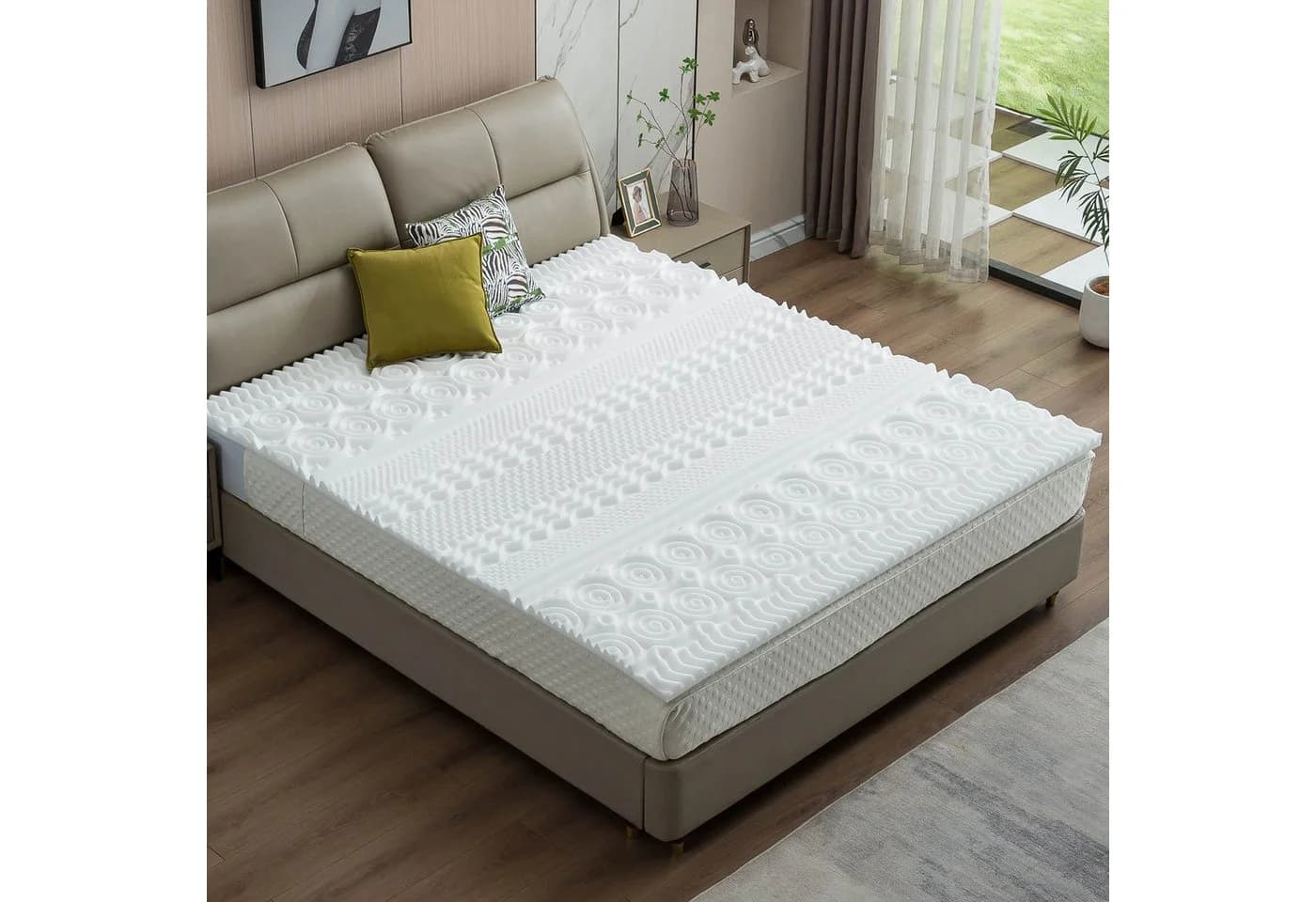 AMBINESS Memory Foam Matratzentopper 7 cm Orthopädisch Wasserdicht - Bild 2