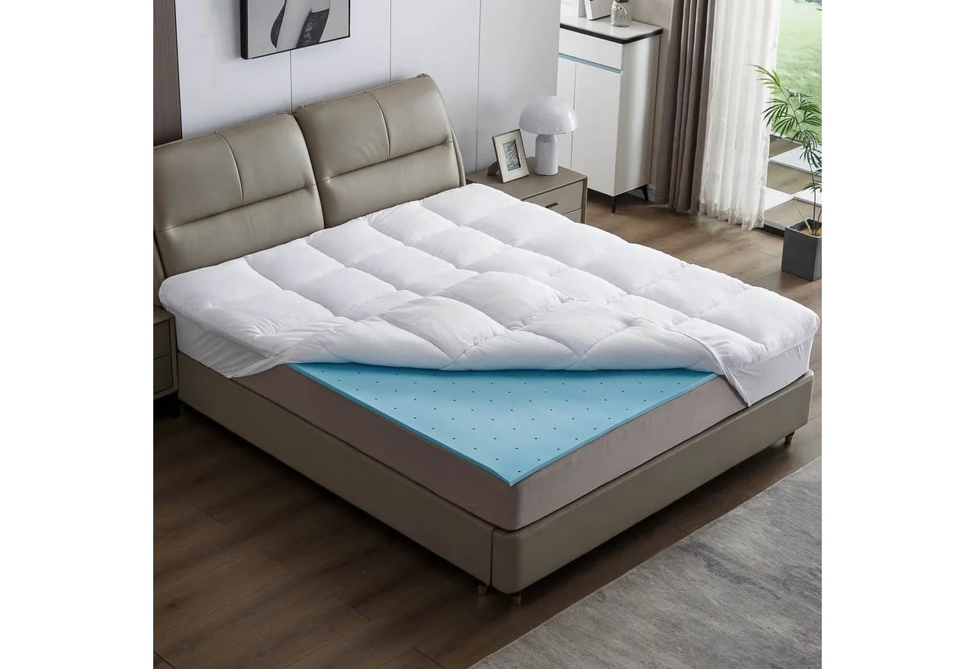 AMBINESS Memory Foam Topper mit Gel Kern 7 cm Höhe - Bild 2