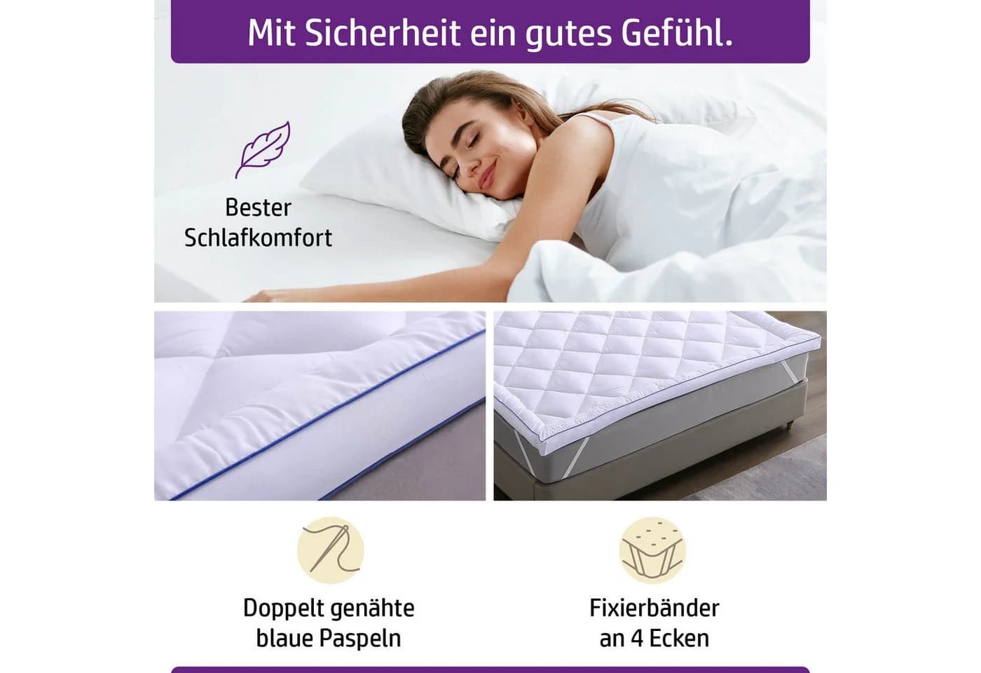 AMBINESS Matratzentopper Jacquard 7 cm Polyester hypoallergen - Bild 5