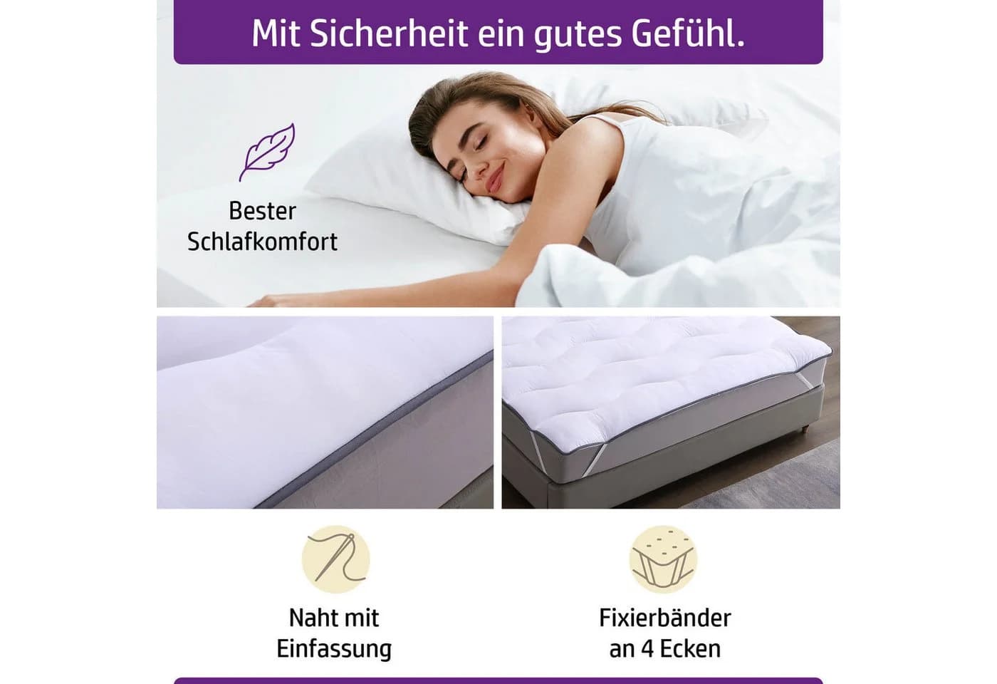 AMBINESS Matratzentopper Mikrofaser Wolke 7 cm hoch - Bild 5