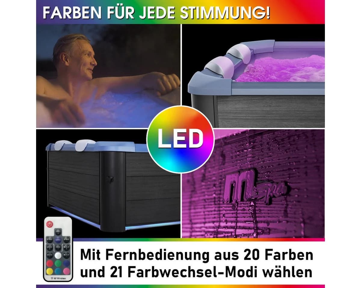 BRAST Whirlpool MSpa Oslo Sapphire & Amber Feste Außenwand LED - Bild 5