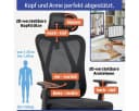 AMBINESS Bürostuhl Schreibtischstuhl verstellbare Armlehnen Kopfteil 6 Modelle Bild 3