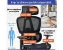 AMBINESS Bürostuhl Master FX Ergonomisch Verstellbare Armlehnen & Kopfteil Bild 3