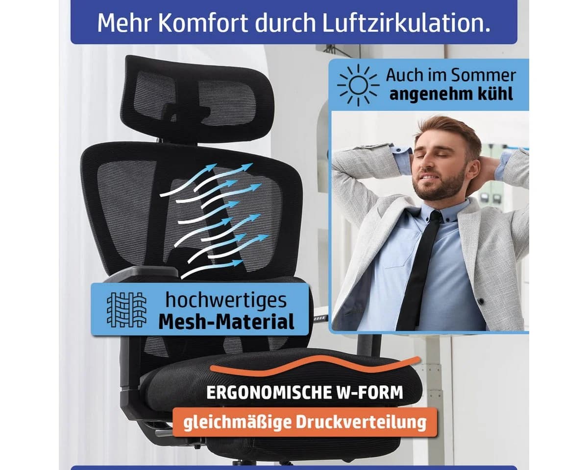 Ambiness Bürostuhl Master FX Ergonomisch Verstellbarer Bürostuhl - Bild 4