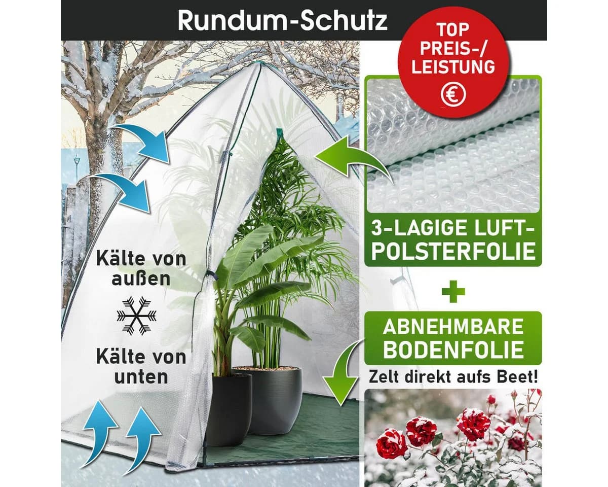 BRAST Foliengewächshaus Überwinterungszelt mit Stahlgestänge - Bild 5