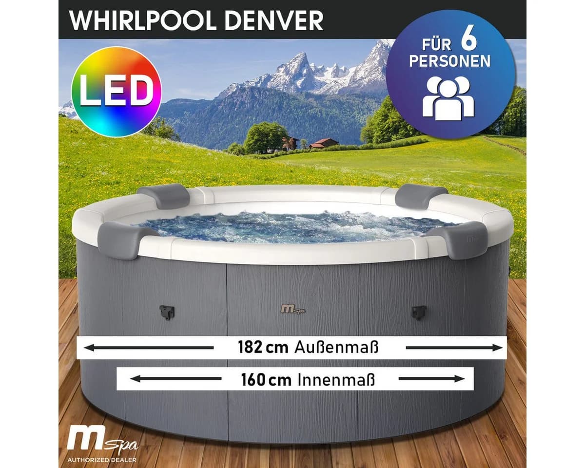 BRAST Whirlpool MSpa Denver LED Beleuchtung 6 Personen