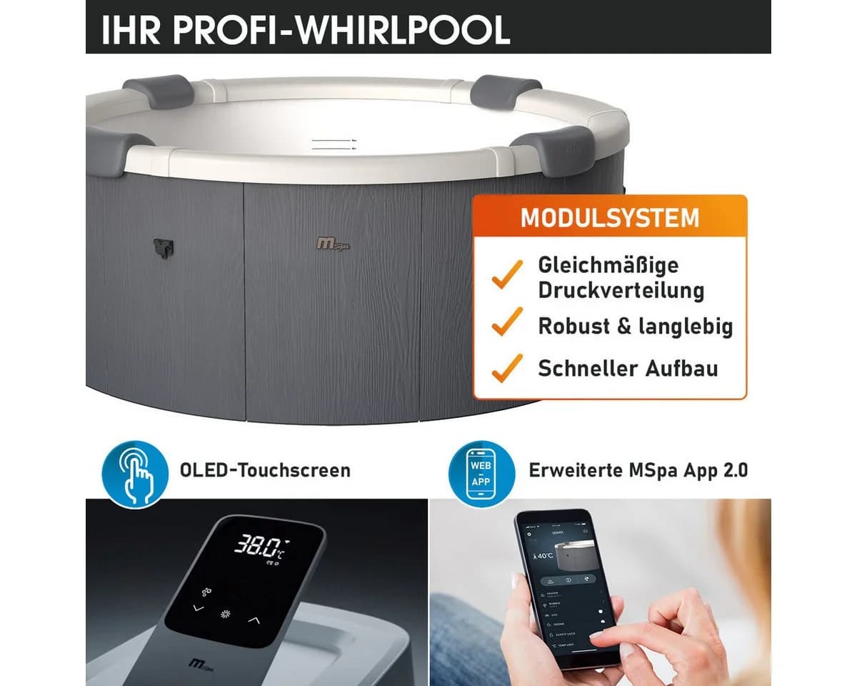 BRAST Whirlpool MSpa Denver LED Beleuchtung 6 Personen - Bild 3