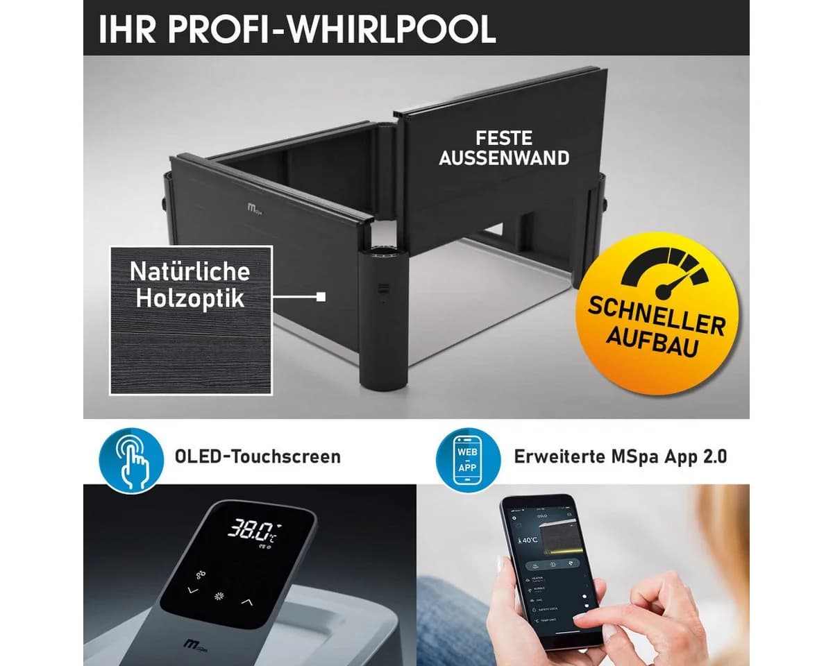 BRAST Whirlpool MSpa Oslo LED-Beleuchtung 6 Personen - Bild 3