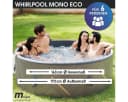 BRAST Whirlpool MSpa Verto-Serie 5 Modelle In-Outdoor Pool Winterfest Aufblasbar MSpa Frame Mono Eco für 6 Personen Ø173x65cm 138 Massagedüsen in 3 Intensitäten Bild 1