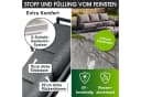 BRAST Gartenlounge-Set Adria 3-Sitzer Sofa Aluminium Grau Bild 4