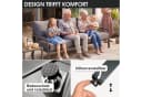 BRAST Gartenlounge-Set Adria 3-Sitzer Sofa Aluminium Grau Bild 5