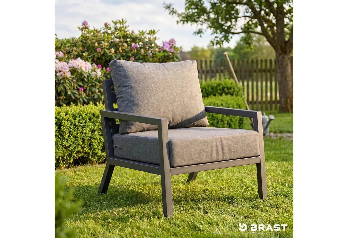 BRAST Adria Loungesessel Aluminium Grau - Bild 2
