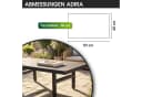 BRAST Loungetisch Adria Aluminium Grau ESG-Glas Bild 3