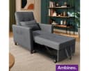 AMBINESS Schlafsofa 3in1 Leinenstoff verstellbare Rückenlehne Bild 1