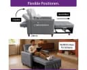 AMBINESS Schlafsofa 3in1 Leinenstoff verstellbare Rückenlehne Bild 5