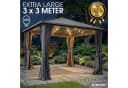 BRAST Pavillon Aluminium Miami Anthrazit mit Hardtop & LED Bild 1