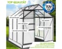 BRAST Gewächshaus Aluminium mit Fundament 190x190x195cm TÜV geprüft Bild 1
