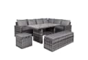 BRAST Garten-Essgruppe ECO Grau Polyrattan mit Kissen Bild 2