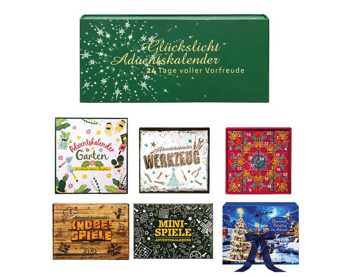BRAST Adventskalender Glückslicht 24 Botschafts-Teelichter inkl. Teelichthalter - Bild 2