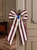 coopz Weihnachtsbaumschleife Creme/Bordeaux 25x55 cm Bild 1