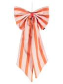 coopz Weihnachtsbaumschleife Canvas hellorange/mandarine breit gestreift Bild 2