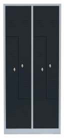 Steelboxx Z-Garderobenschrank 4 Abteile Grau Stahl Bild 1