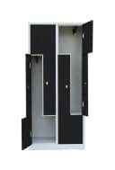 Steelboxx Z-Garderobenschrank 4 Abteile Grau Stahl Bild 3
