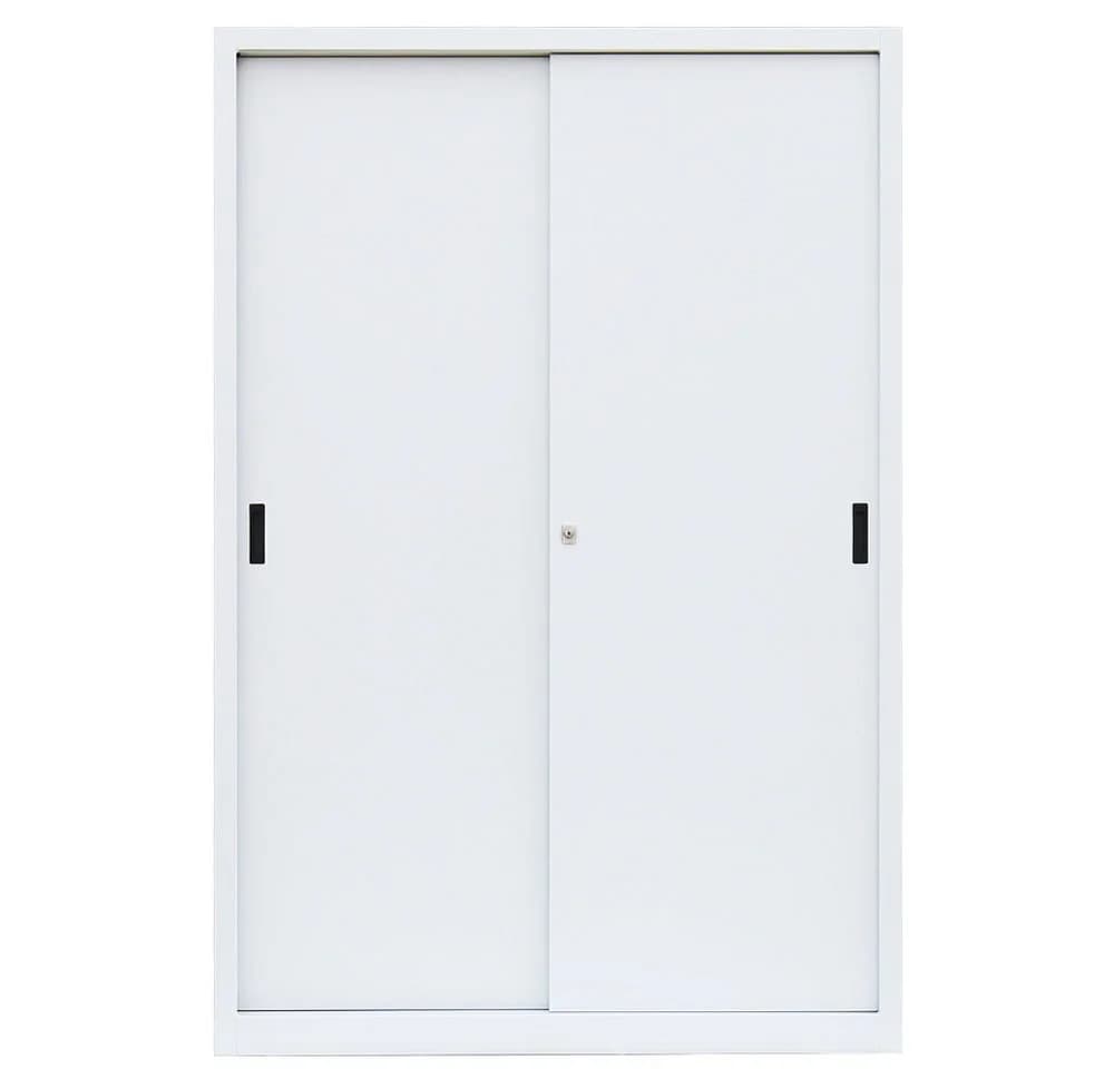 Steelboxx Schiebetürenschrank Aktenschrank Sideboard Weiß Stahl - Bild 5