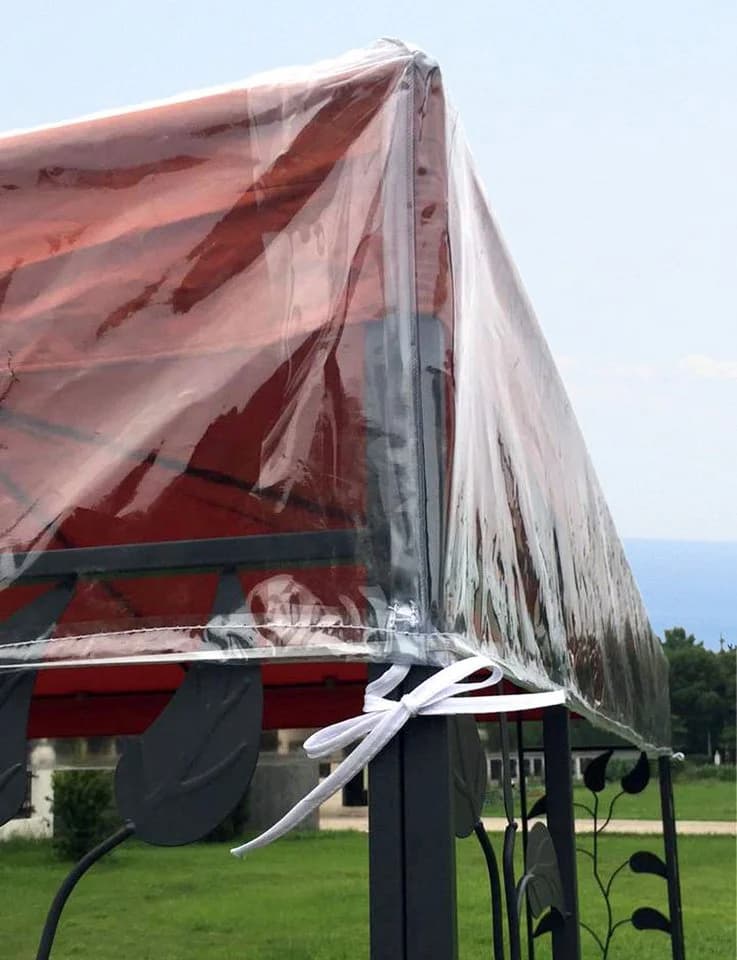 Quick Star Pavillon-Schutzhülle 3x3m Transparent PVC - Bild 5