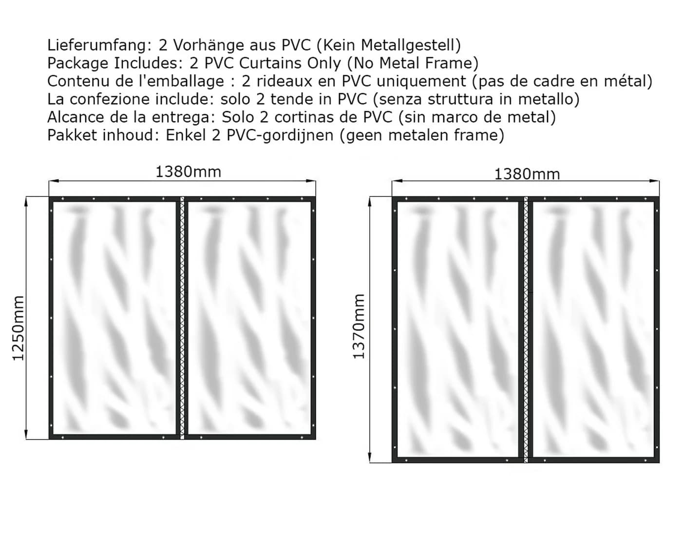 Quick Star Wetterschutz Set für Kaminholzregal 143 cm Transparent - Bild 3