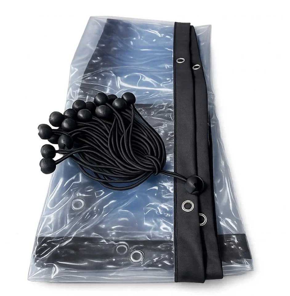 Quick Star Wetterschutz Set für Kaminholzregal 143 cm Transparent - Bild 4