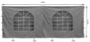Quick Star Pavillon-Seitenteile 2-tlg. mit PVC-Fenster Grau Bild 1