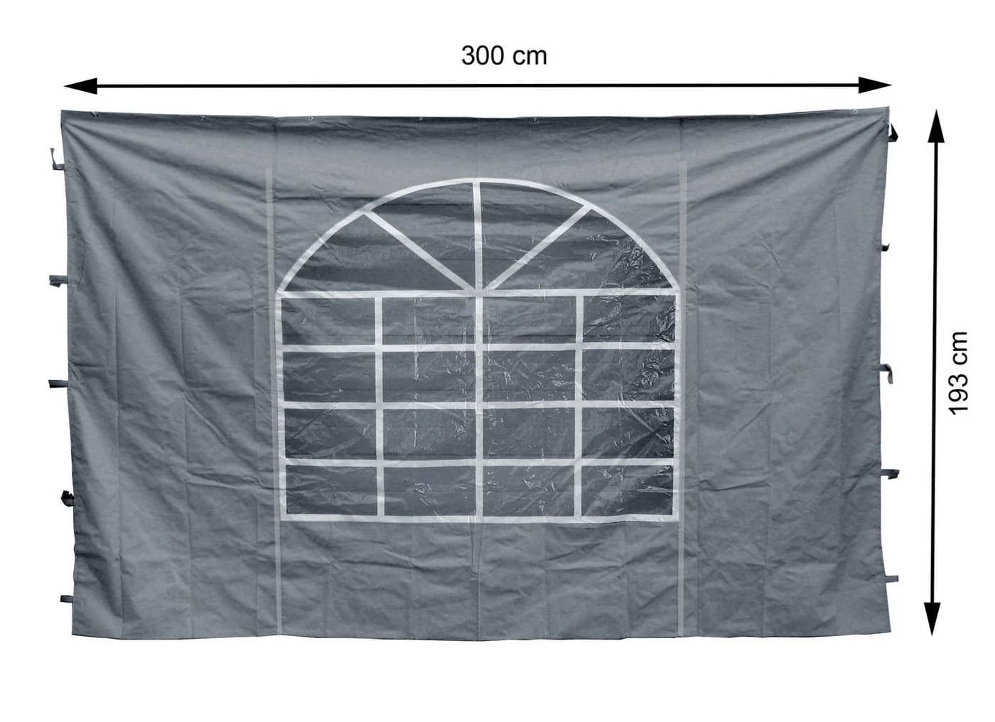 Quick Star Pavillon-Seitenteile 2-tlg. mit PVC-Fenster Grau - Bild 3