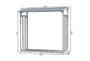 Quick Star Kaminholzregal Aluminium Grau mit Wetterschutz Bild 1