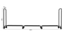 Quick Star Kaminholzregal Metall Anthrazit 272x95cm Bild 1