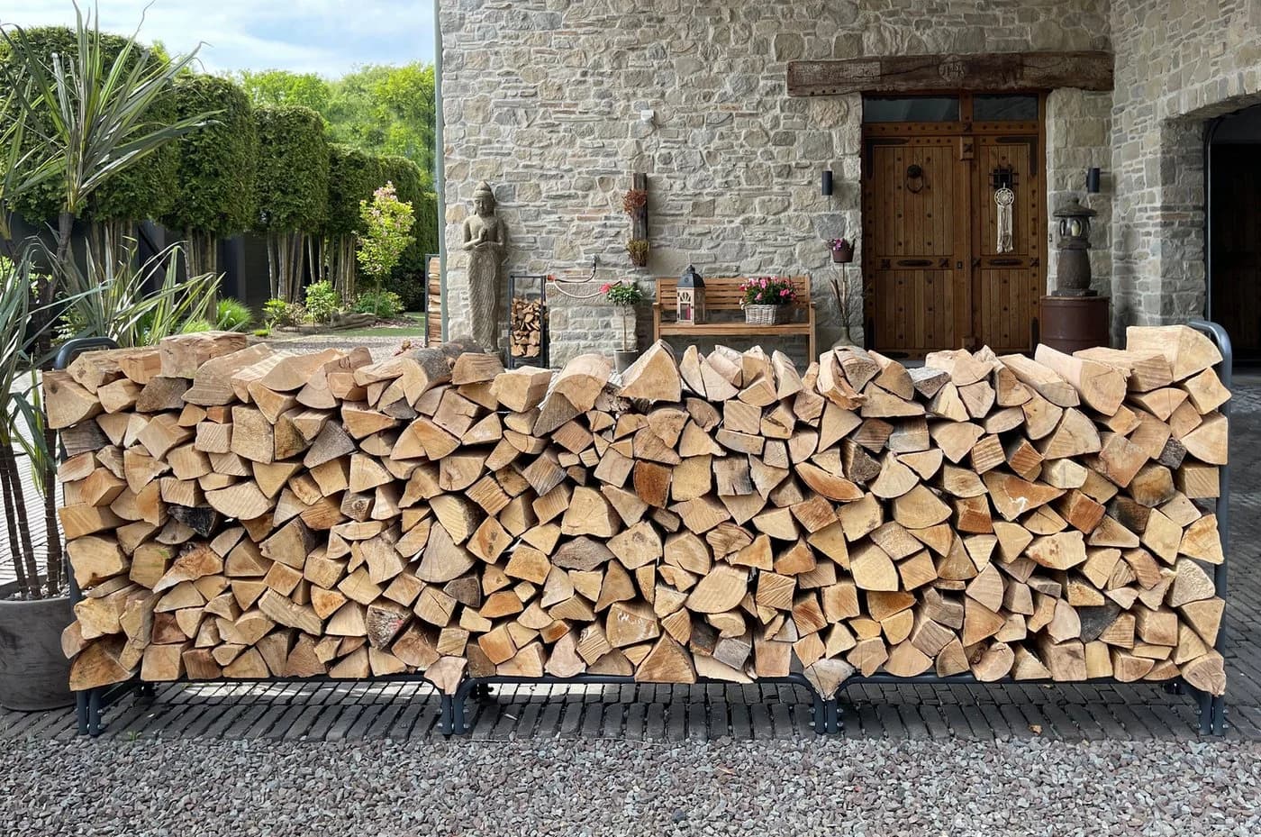 Quick Star Kaminholzregal Metall Anthrazit 272x95cm - Bild 3