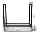 Quick Star Kaminholzregal Metall Schwarz mit Rollen Bild 1