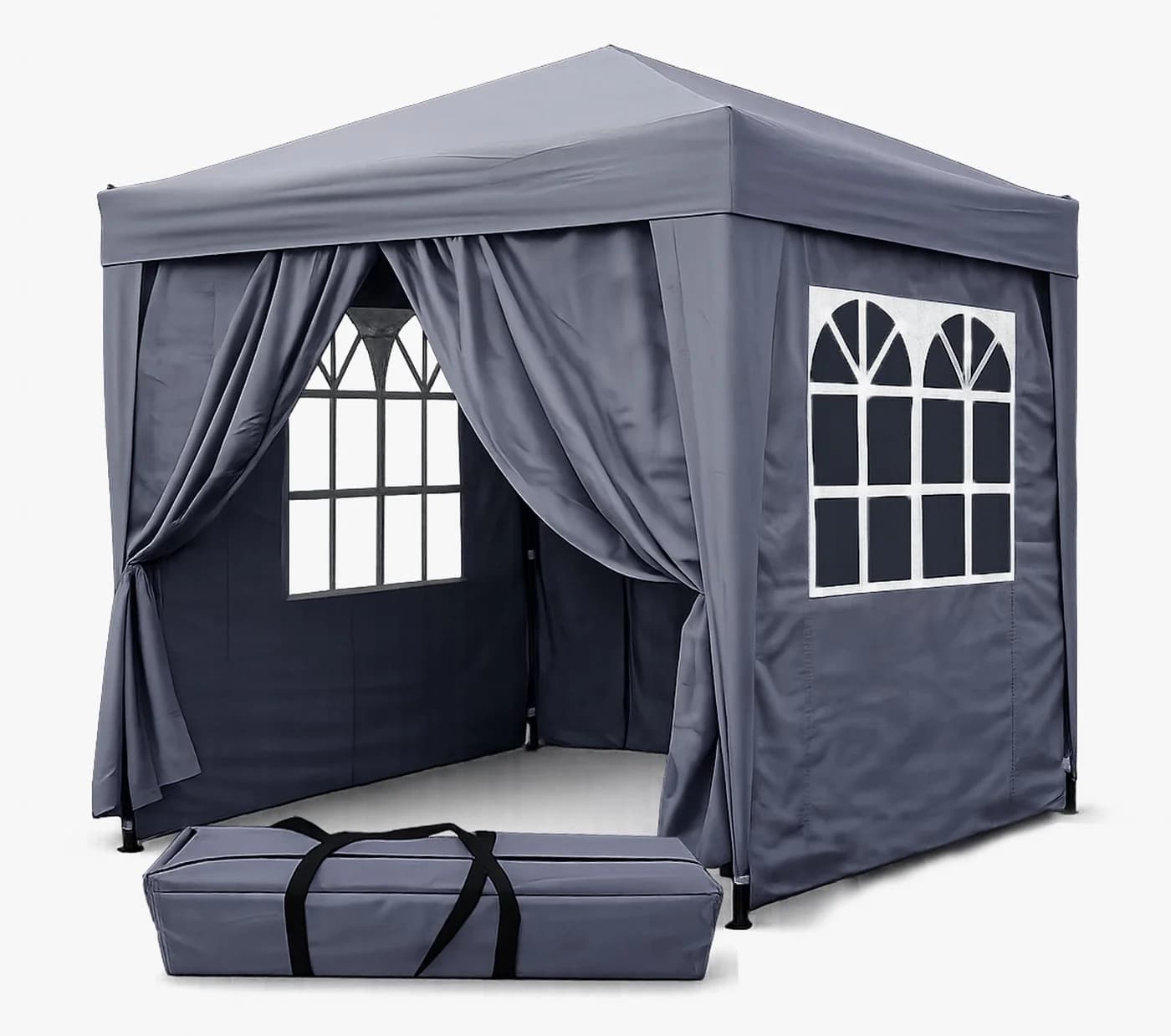 Quick Star Faltpavillon Pop-Up mit 4 Seitenteilen Smoky Grau - Bild 2