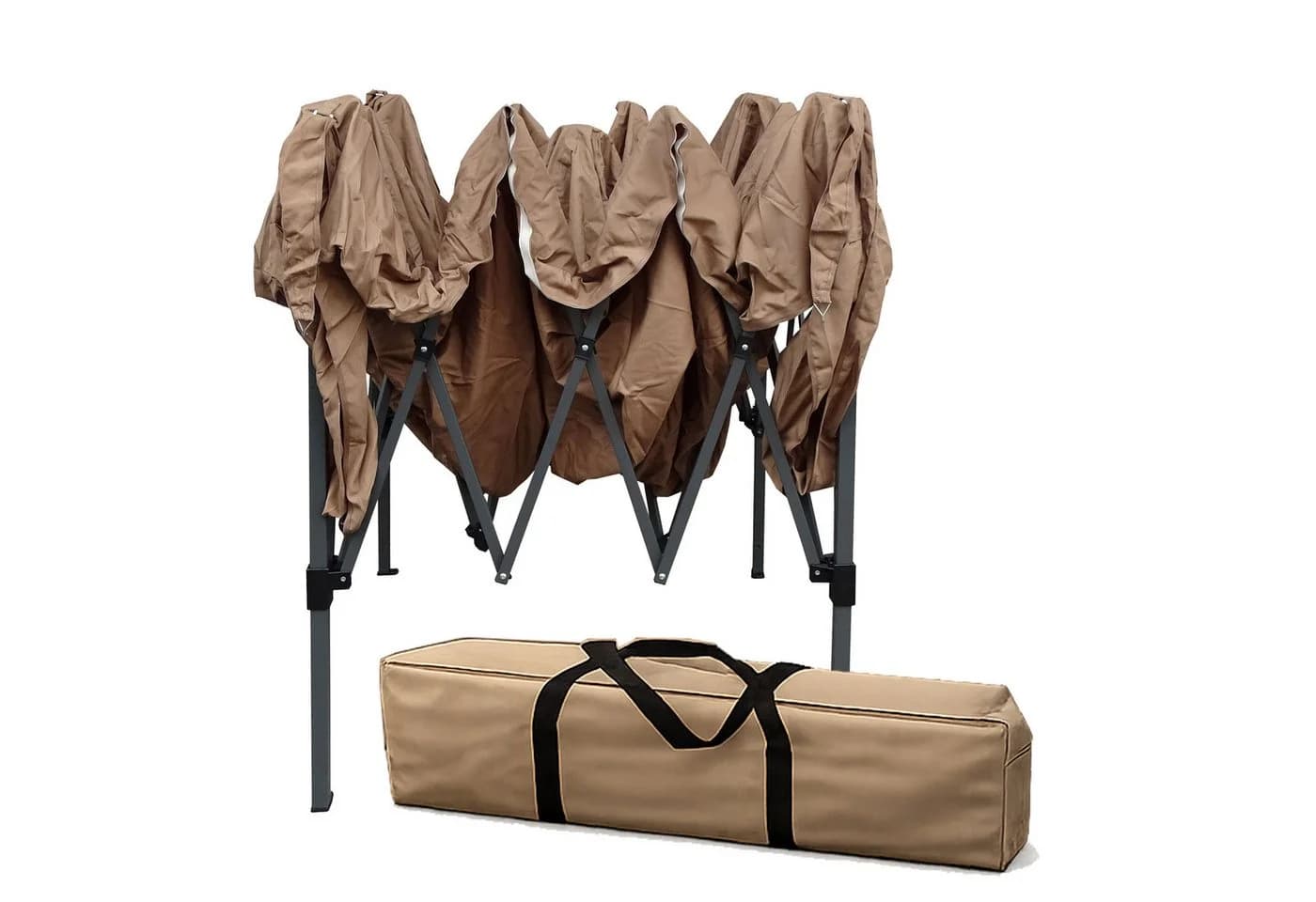 Quick Star Faltpavillon Pop-Up Beige mit 4 Seitenteilen - Bild 4