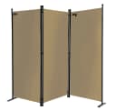 Quick Star Paravent 3-teilig Faltbar Beige/Grau Sichtschutz Bild 2