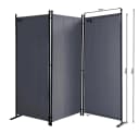 Quick Star Paravent 3-teilig Faltbar Beige/Grau Sichtschutz Bild 3
