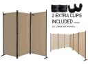 Quick Star Paravent 3-teilig Faltbar Beige/Grau Sichtschutz Bild 4