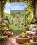 Quick Star Paravent Stellwand Outdoor Wetterfest Schwarz Bild 1